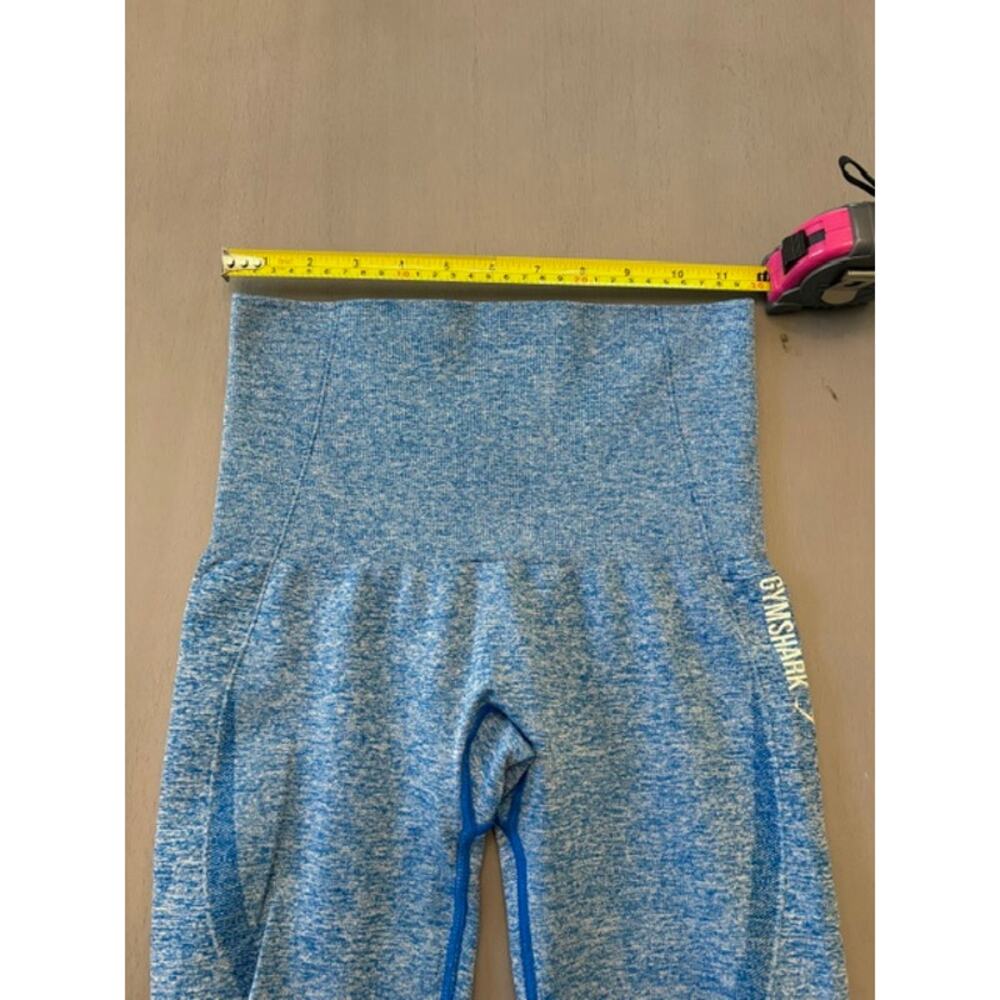 Gymshark Vital Seamless Leggings Blue Heather Marl High Rise Yoga Pants Size S - Picture 9 of 12